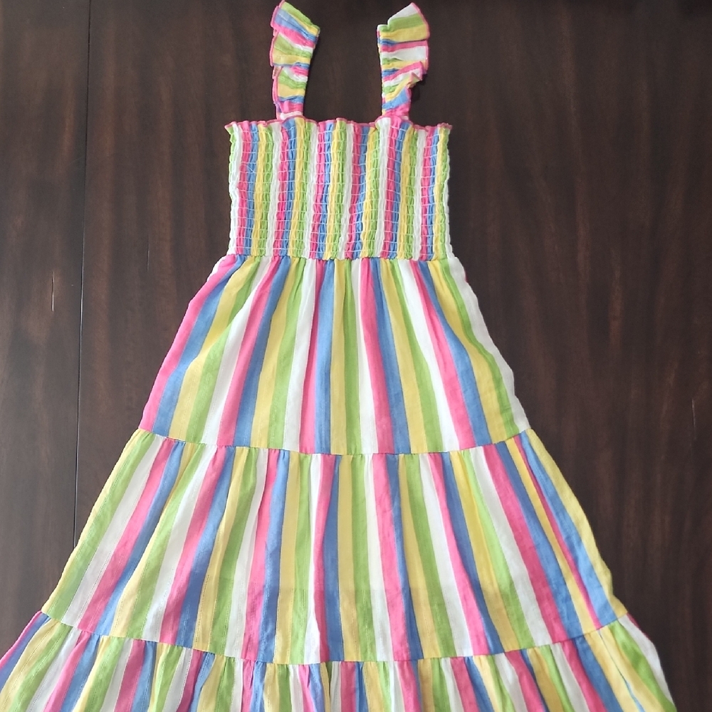 Jessica Simpson Multicolor Striped Kids Dress